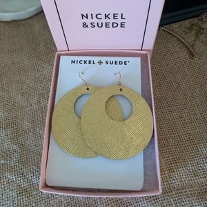 Nickel & Suede Premium leather earrings.